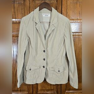 Levi Strauss Signature Tan Corduroy Pockets Button Front Jacket Sz L